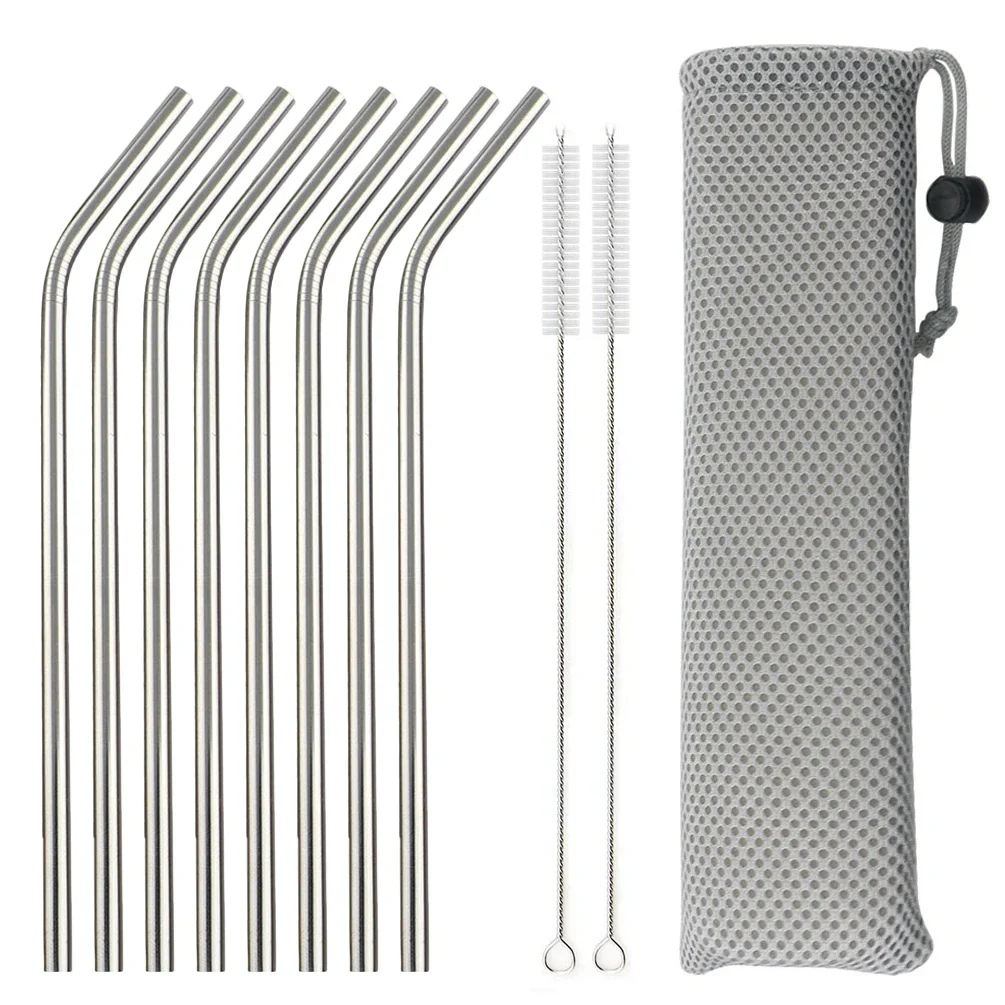 Reusable Straw - 5/10Pcs Reusable Drinking Straw 304 Stainless