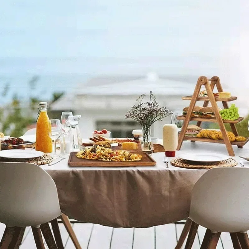 3 Tier Serving Tray Wood Tiere - огляд і ціна Bamboo Cutlery