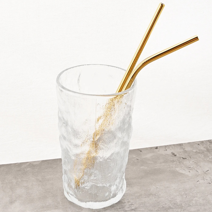 4pcs reusable gold straws milk - огляд і ціна Reusable Straw