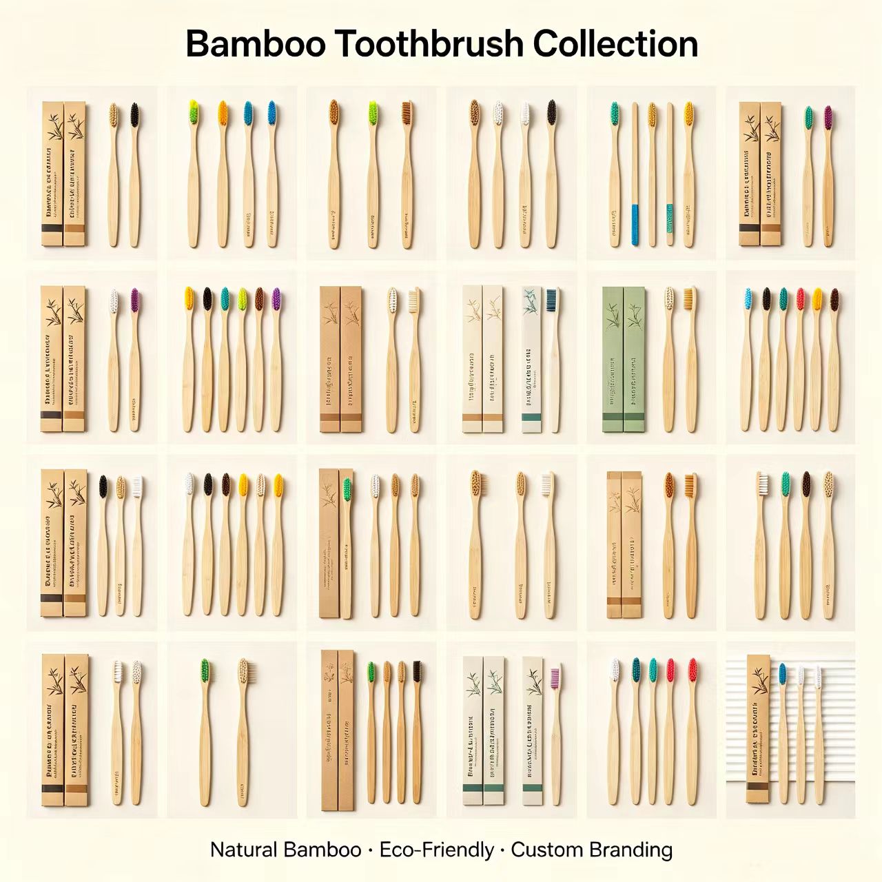 Bamboo Toothbrushes 100Pcs Eco - огляд і ціна Bamboo Toothbrush