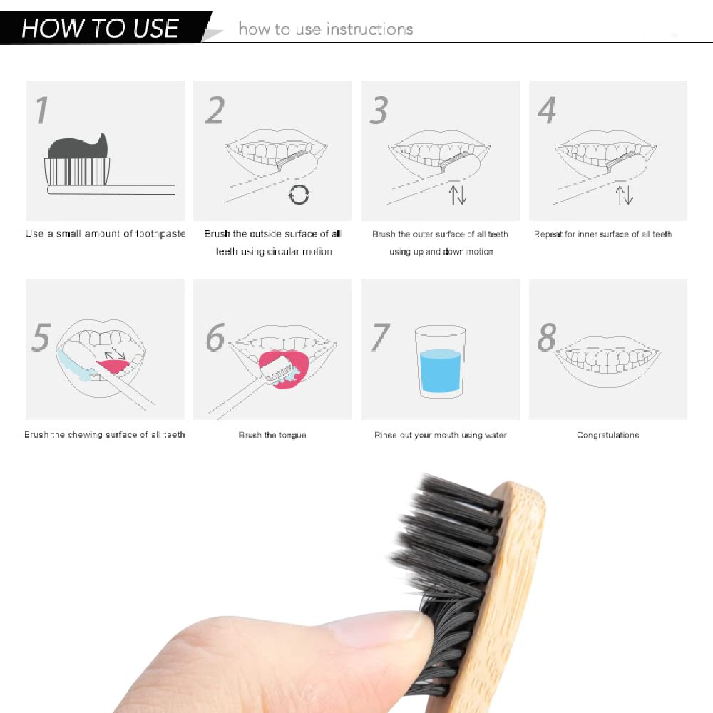 10 Pack Natural Bamboo Toothbr - огляд і ціна Bamboo Toothbrush