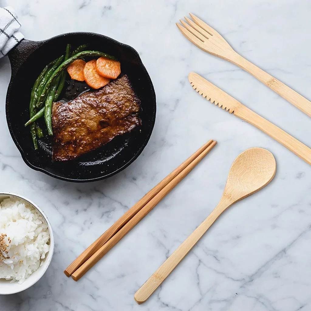 Reusable Bamboo Travel Cutlery - огляд і ціна Bamboo Cutlery