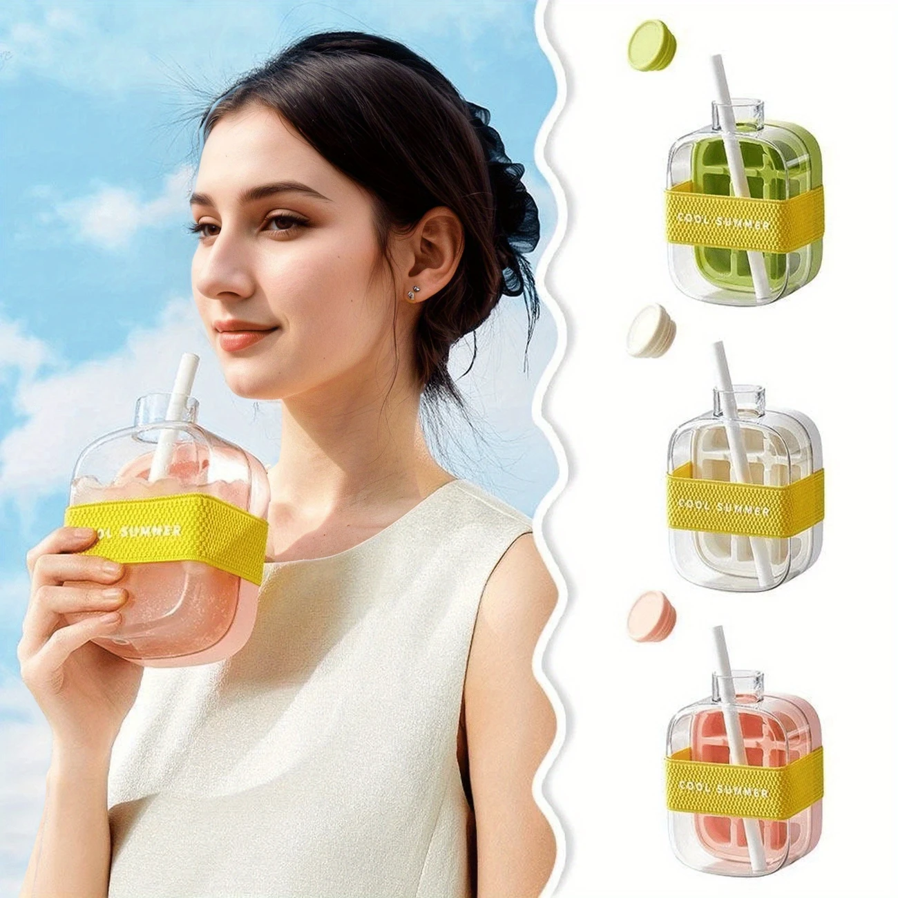 2 in 1 Press Type Cooling Cup  - огляд і ціна Reusable Bottle