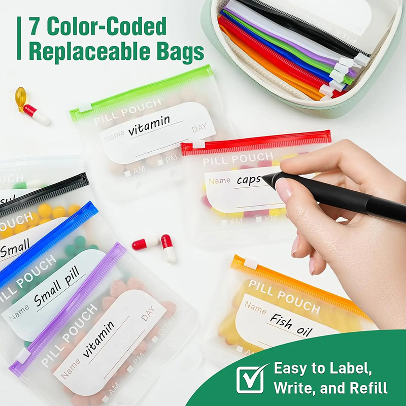 7/14 Pouch Weekly Pill Organiz - огляд і ціна Reusable Bag