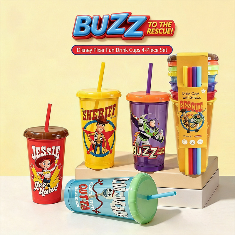 Toy Story 5 Plastic Straw Cups - огляд і ціна Reusable Straw